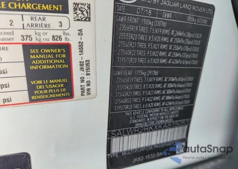 2019 Land Rover Range Rover Sport Hse z USA, uszkodzony, nr VIN SALWR2RKXKA815053